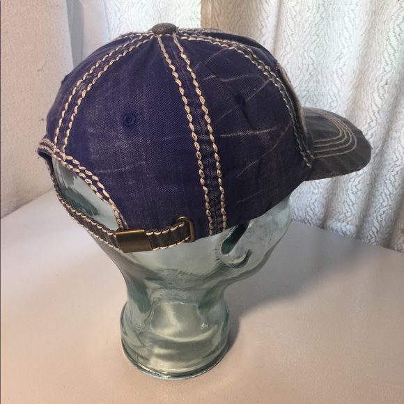 Royal Blue "Americana" Cap w/ White Stitching - Picture 5 of 11